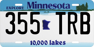 MN license plate 355TRB