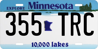 MN license plate 355TRC