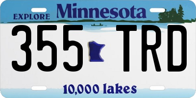 MN license plate 355TRD