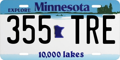 MN license plate 355TRE