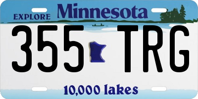 MN license plate 355TRG