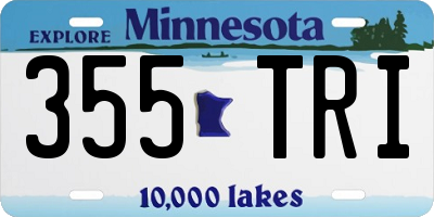 MN license plate 355TRI