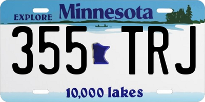 MN license plate 355TRJ