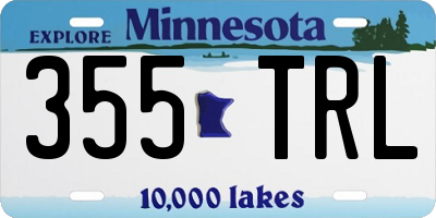 MN license plate 355TRL
