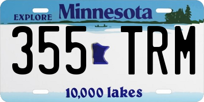 MN license plate 355TRM