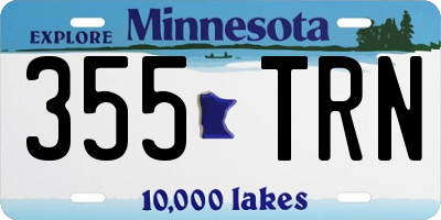 MN license plate 355TRN