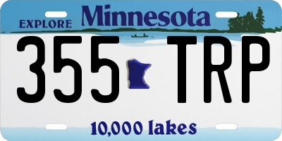 MN license plate 355TRP
