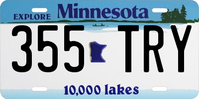 MN license plate 355TRY