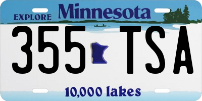 MN license plate 355TSA