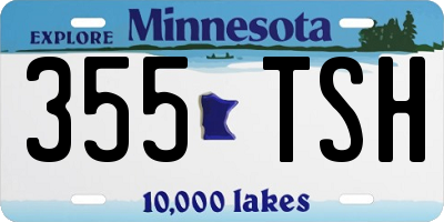 MN license plate 355TSH