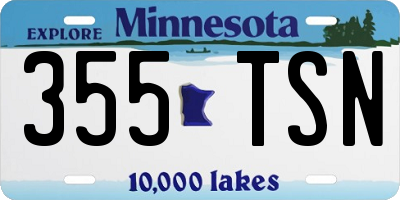 MN license plate 355TSN