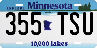 MN license plate 355TSU
