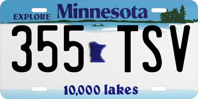MN license plate 355TSV
