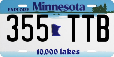 MN license plate 355TTB