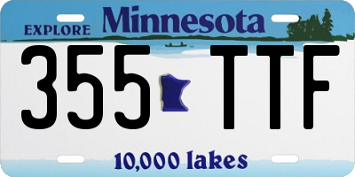 MN license plate 355TTF