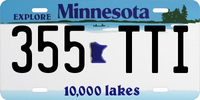 MN license plate 355TTI