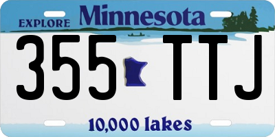 MN license plate 355TTJ
