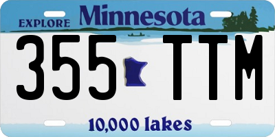 MN license plate 355TTM