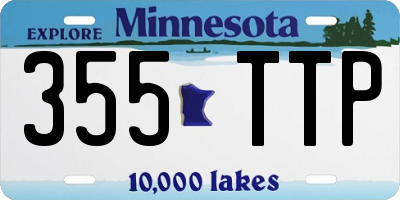 MN license plate 355TTP