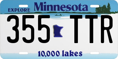 MN license plate 355TTR