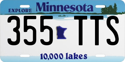MN license plate 355TTS