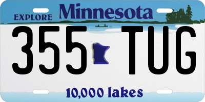 MN license plate 355TUG