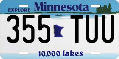 MN license plate 355TUU