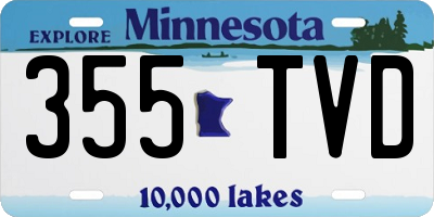 MN license plate 355TVD