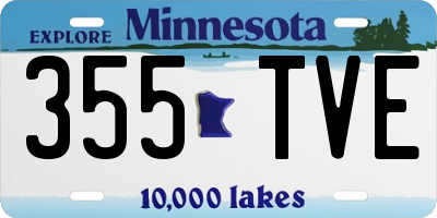 MN license plate 355TVE