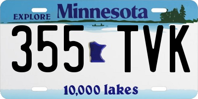 MN license plate 355TVK