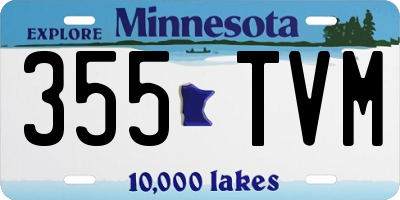 MN license plate 355TVM