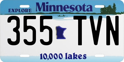 MN license plate 355TVN