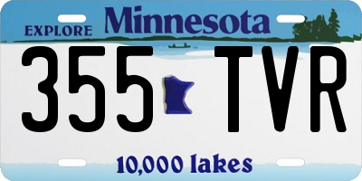 MN license plate 355TVR
