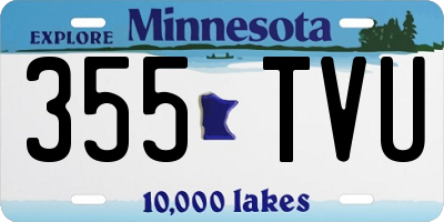 MN license plate 355TVU