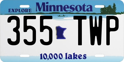 MN license plate 355TWP