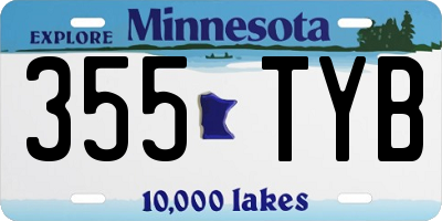 MN license plate 355TYB