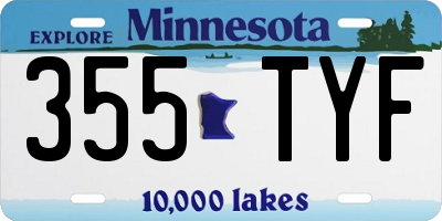MN license plate 355TYF