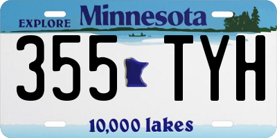 MN license plate 355TYH