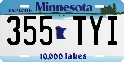 MN license plate 355TYI