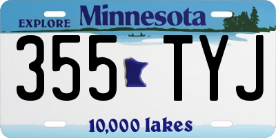 MN license plate 355TYJ