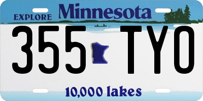 MN license plate 355TYO