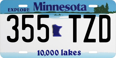 MN license plate 355TZD