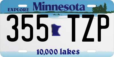MN license plate 355TZP