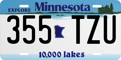 MN license plate 355TZU