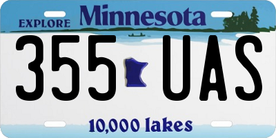 MN license plate 355UAS