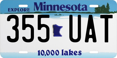 MN license plate 355UAT
