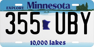 MN license plate 355UBY
