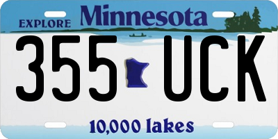 MN license plate 355UCK