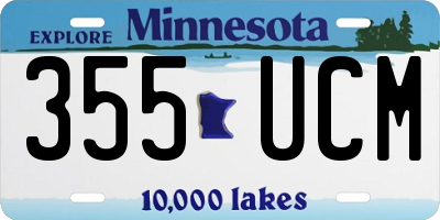MN license plate 355UCM
