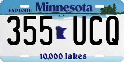 MN license plate 355UCQ